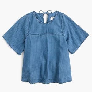 J.Crew Petite Swing Top in Spanish Indigo